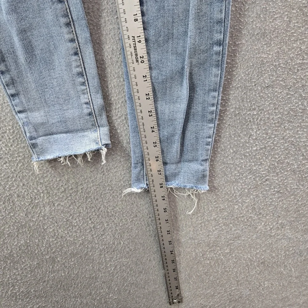 Judy Blue Women Jeans 5/27 Light Denim JB8814‎ Skinny Distressed Raw Hem